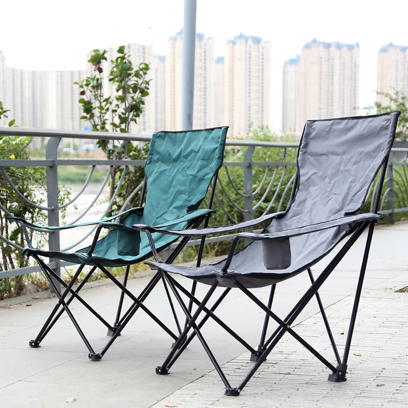 Outdoor Beach Folding Fishing Chair Portable Foldable Chair Leisure Reclining Chair Oxford Cloth Solid High Quality cadeira