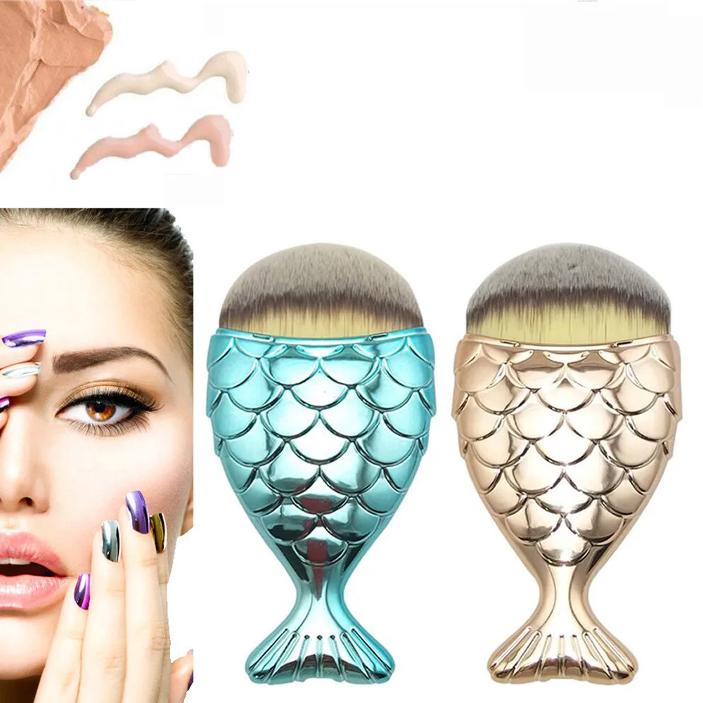 fish scales Makeup Brushes Mermaid Face Naked Blush Makeup Blending