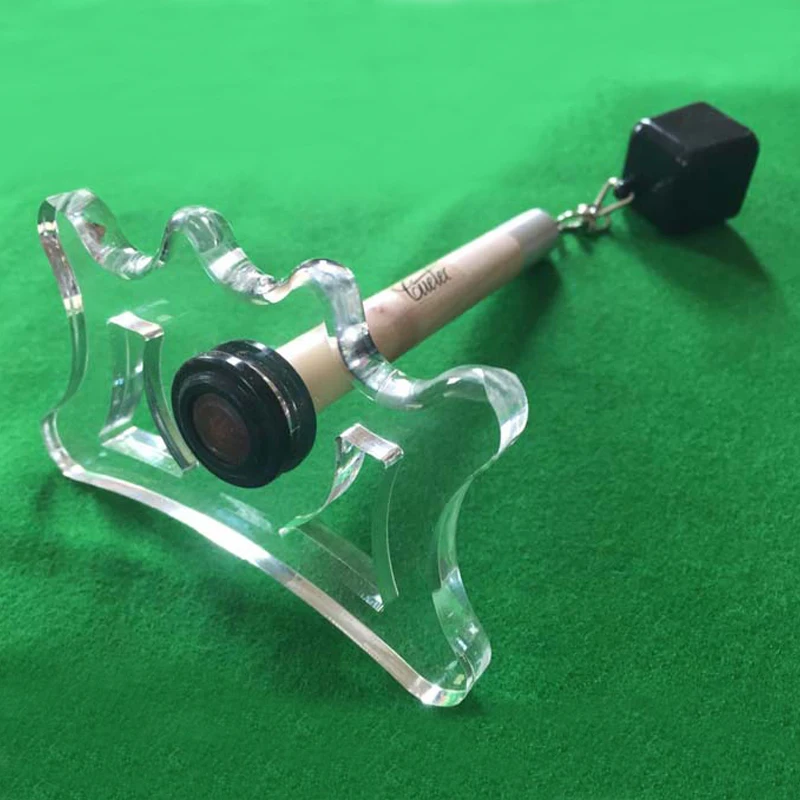1pc Transparent Acrylic Billiards Pool Cues Rest Head PMMA TV Ball