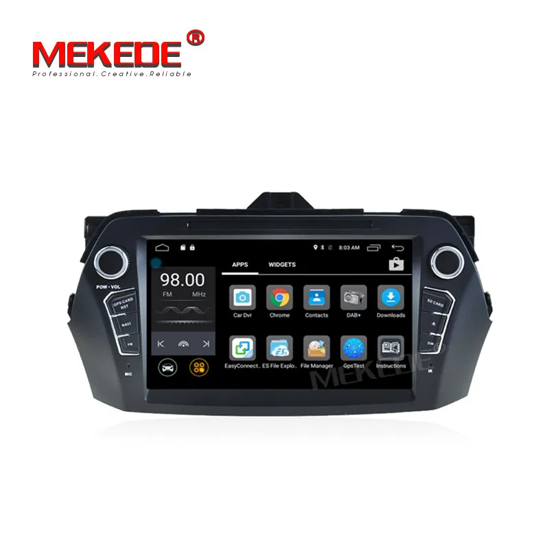Best MEKEDE android7.1 smart car dvd player for SUZUKI CIAZ 2015 support gps navigation 4G SIM WIFI bluetooth navi FM RDS car radio 1
