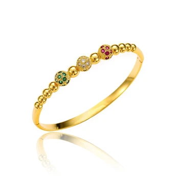 

MxGxFam Multicolor Crystals Ball Bangles and Bracelets for Women 18.5 cm Fashion Jewelry From XP