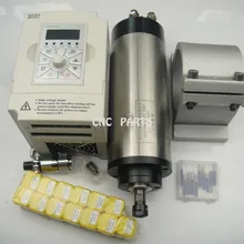 Фрезерный станок с ЧПУ шпиндель ER11 1.5KW водяного охлаждения мотор шпинделя+ 1.5kw Инвертор+ Опора шпинделя+ ER11 цанги+ ЧПУ гравировочные Биты