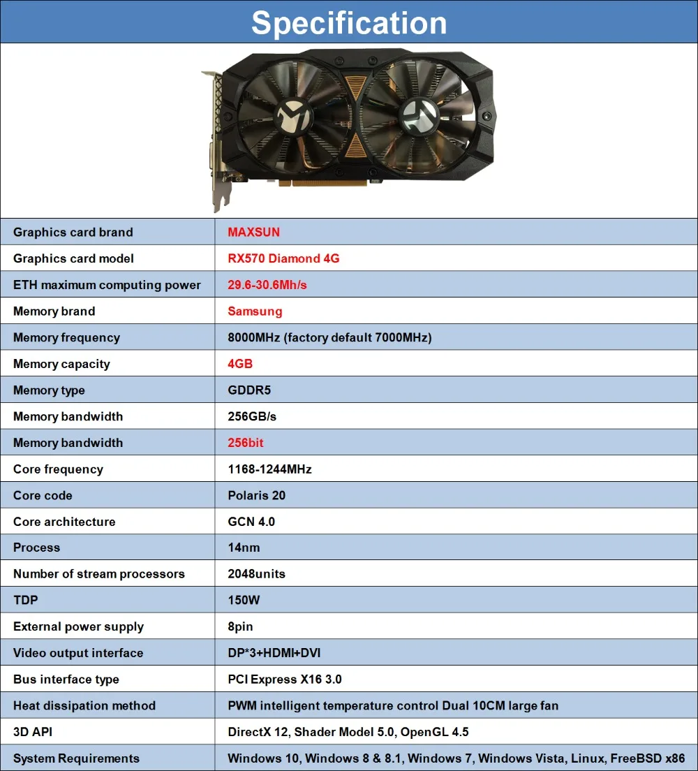 MAXSUN RX570 4G