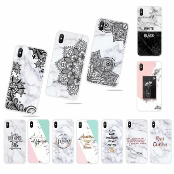 

Granite Soft TPU IMD Case For Iphone XR XS MAX 8 7 6 6S 5 SE Lace Marble Flower Floral Style Gel Rock Stone Hybrid Cover 100PCS