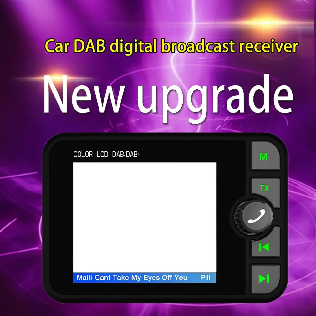 

Dab Radio in the Car Of the LED Screen Bluetooth Adapter Receiver Transmitter Usb Charger 7.5 * 5 * 2.2in
