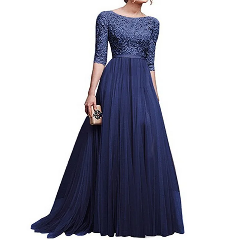 

Chiffon Evening Gown Very Pretty Round Neck Lace Chiffon Gown Gown Evening Sexy