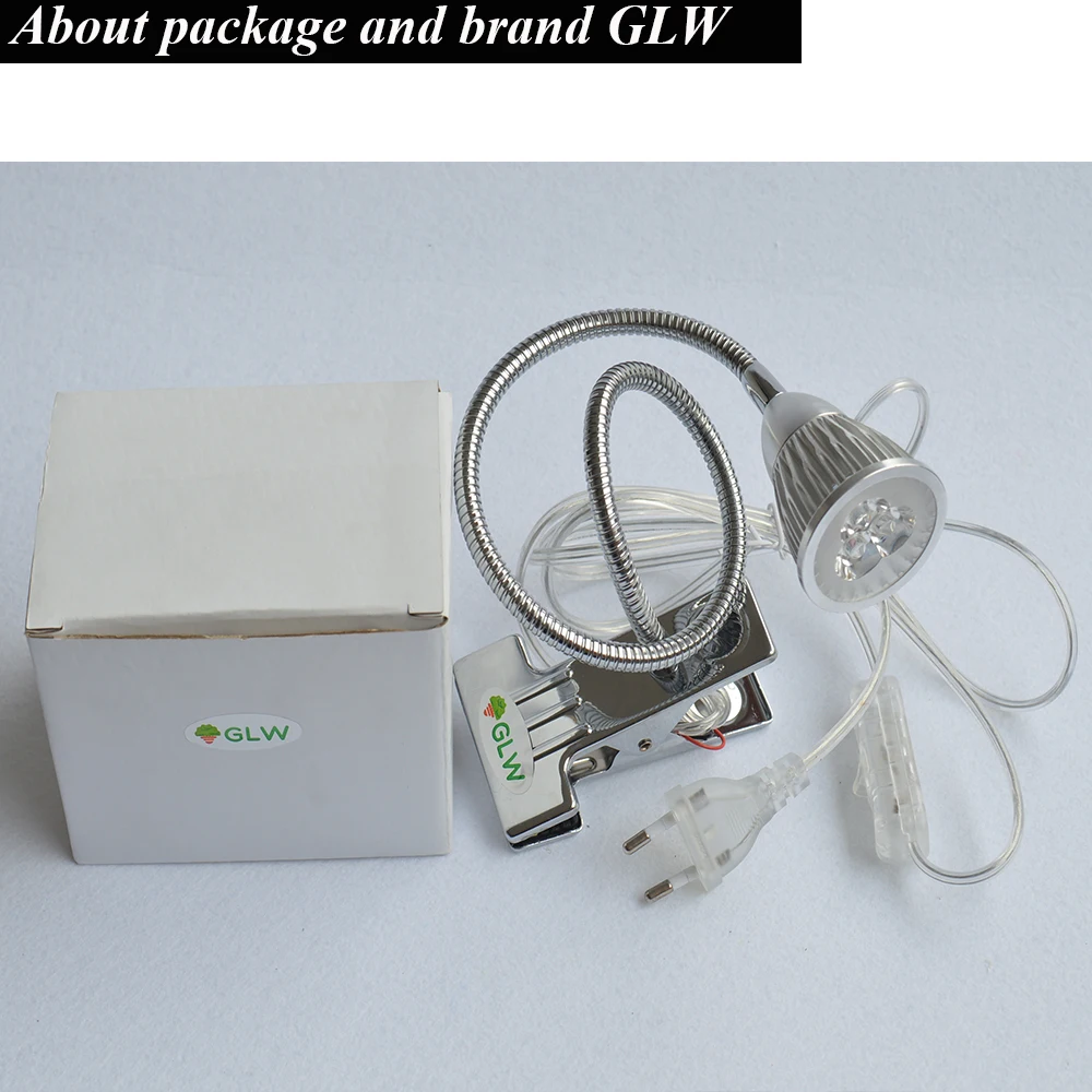 GLW 3*3 Вт 5 4 3 светодиодный настольный светильник для чтения Настольный 110 В 220
