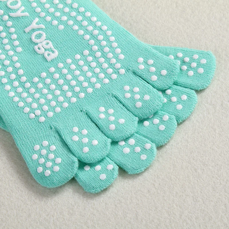 Brothock Нескользящие сплошной цвет пять пальцев yoga Носки Для женщин Хлопок Женский хлопок пять носком Носки Спортивная yoga носки пол
