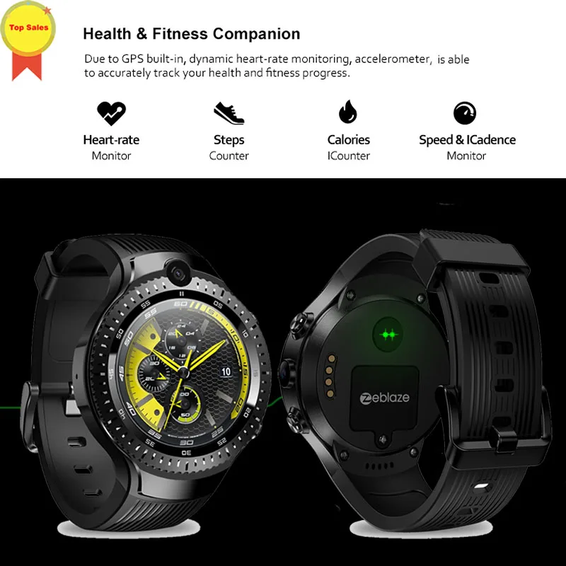 best 2019 smart watch dual Camera 4G Lte Smart Watch GPS Wifi Heart Rate Monitor Android phone call watches unique gift for men
