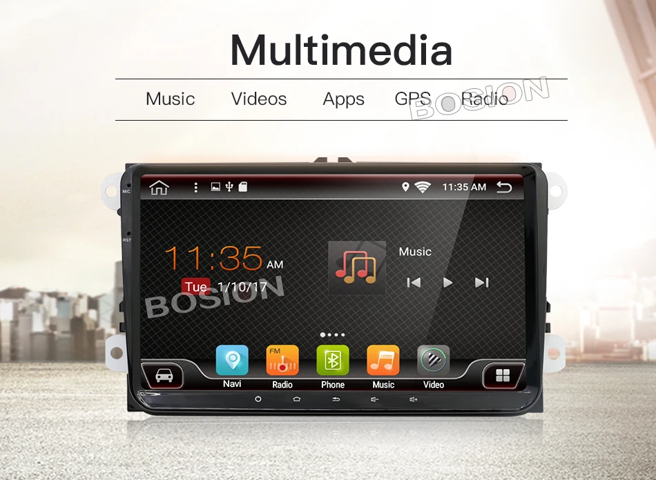 Best 2 DIN Android 7.1 9 inch Car GPS Navigation without DVD For Volkswagen Golf B6 B5 B7 Passat Polo Car Stereo Radio GPS multimedia 2
