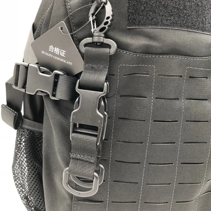 

Climbing Equipment Belt & Plastic Buckle Tactical Multi-functional Snap Carabiner D-Ring Key Chain Clip Hiking Camp Hook