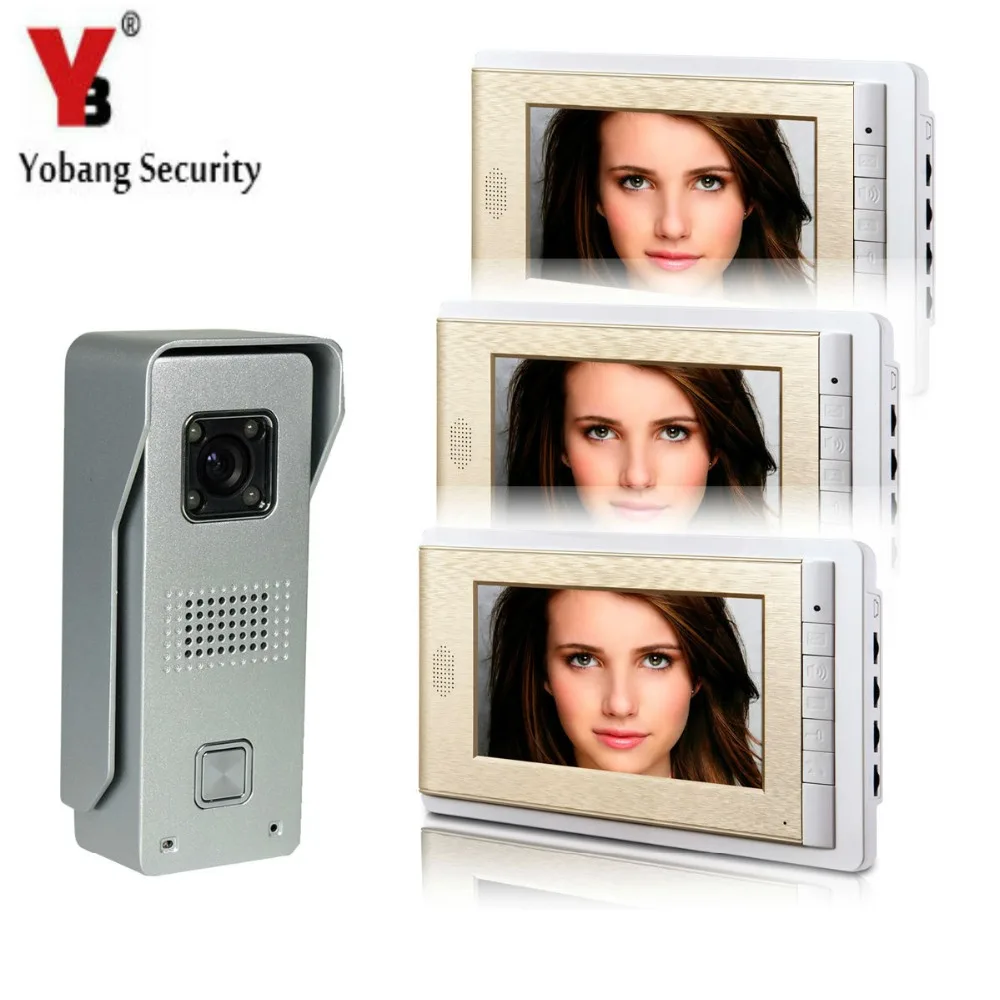 

YobangSecurity Video Intercom Monitor 7" Video Doorbell Phone Door Phone Home Security Color Wired for House Office Apartment
