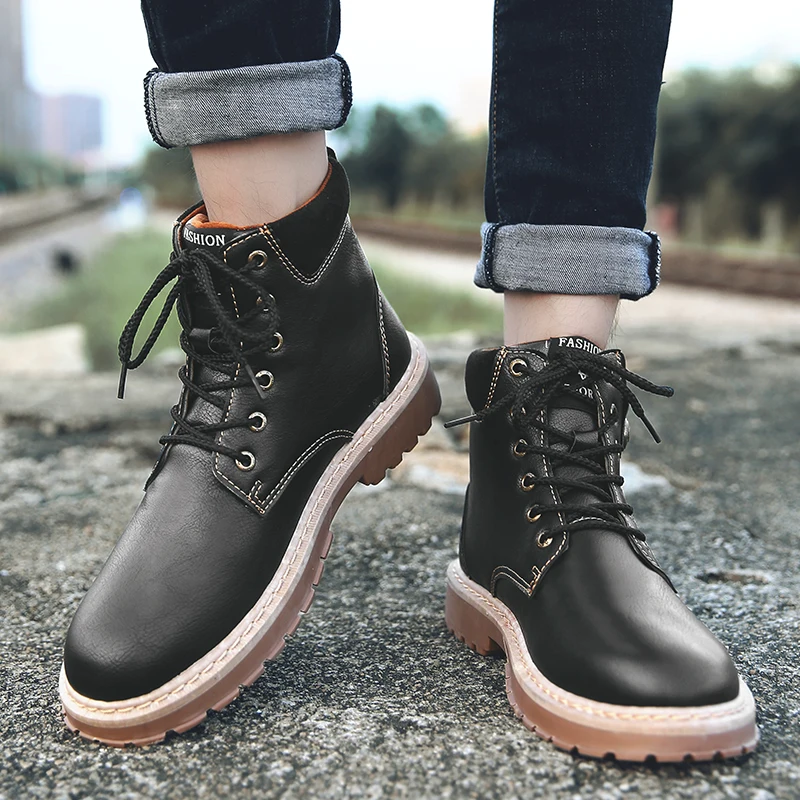 Botas Hombre/мужские ботинки Высокая Повседневная обувь сезон осень зима удобные