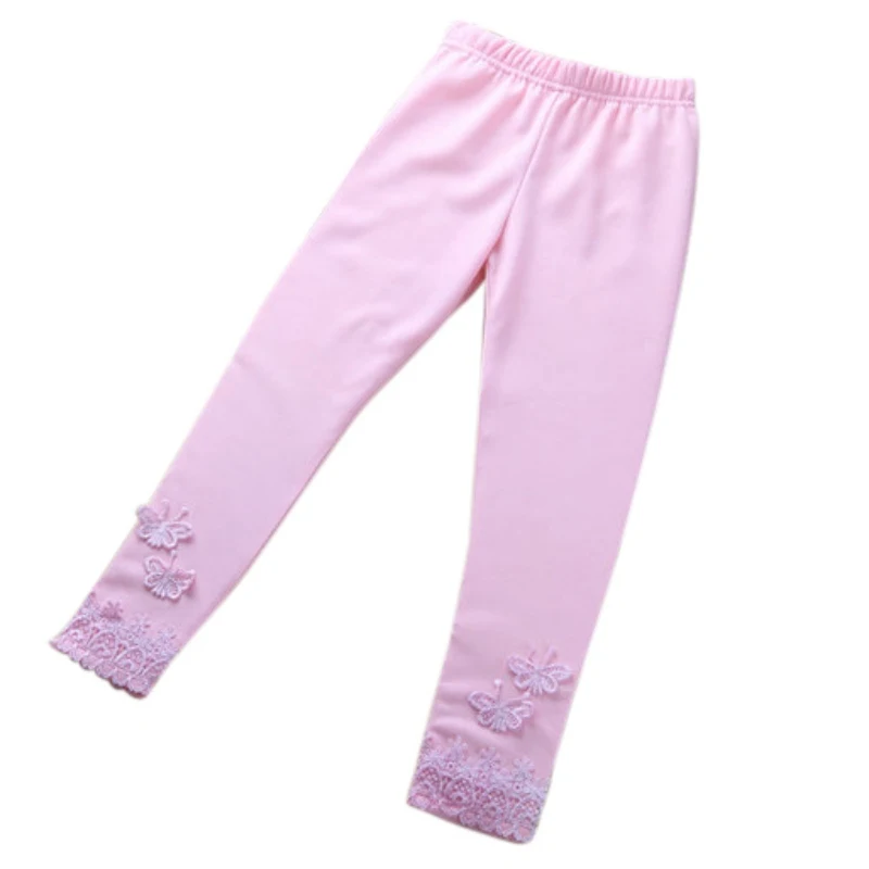 

Spring Casual New Toddler Baby Girl Lace Leggings Butterfly Warm Long Pants Girl Stretchy Trousers Lycra Leggings For Girls