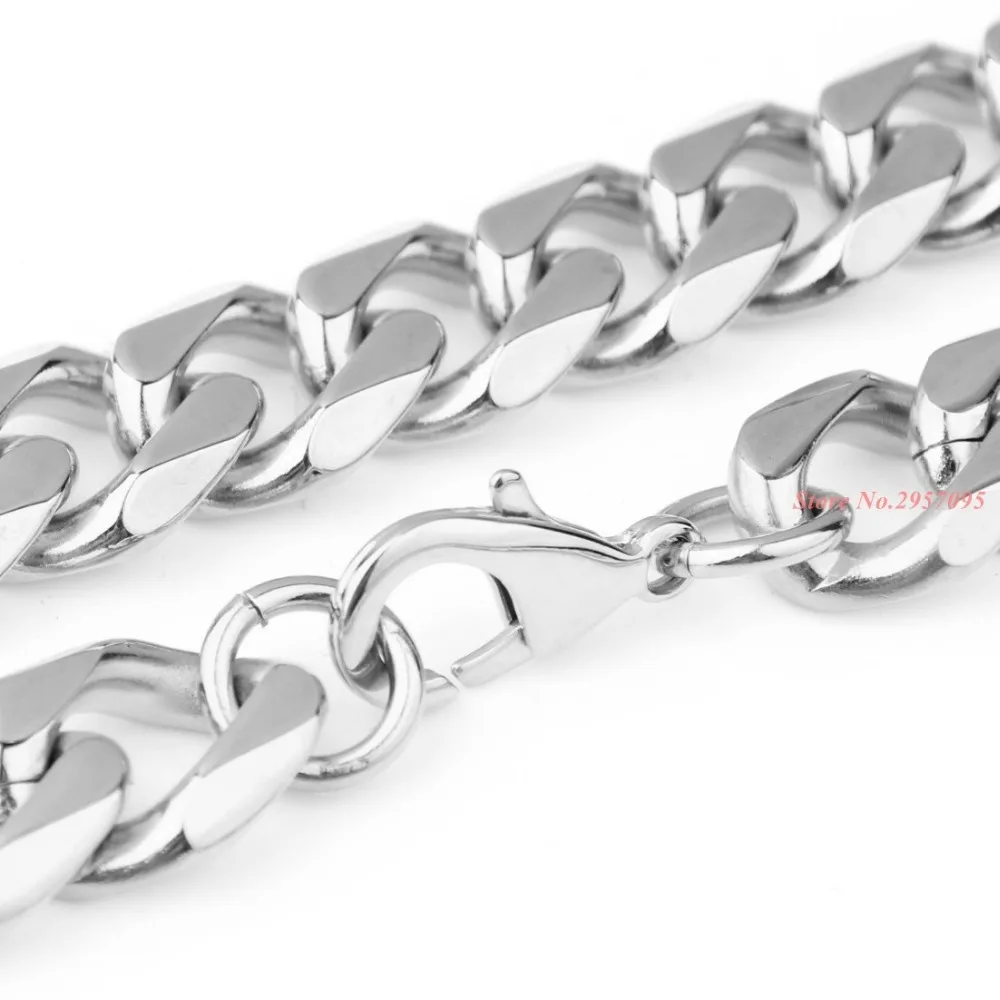 Ожерелье мужское из нержавеющей стали под серебро 15 мм|jewelry wholesale|wholesale jewelrystainless