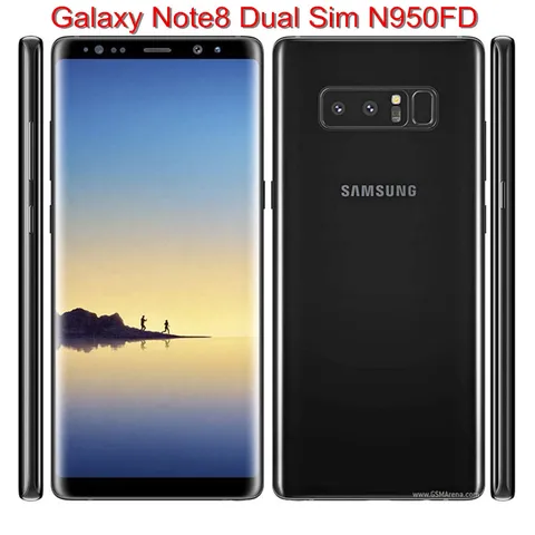 Samsung Galaxy Note8 Note N950FD Dual Sim Original Unlocked LTE Mobile Phone Octa Core 6 3  Dual 12MP RAM 64G ROM Exynos