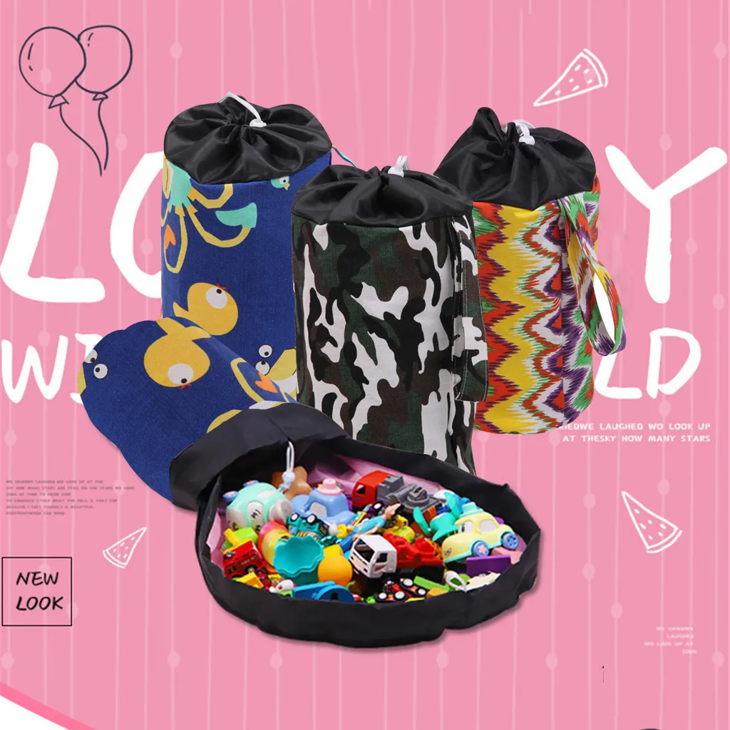 Portable Kids Toys Organizer Large Capacity Storage Bag Toys Storage Space Saving Prevent Goods Slide Away