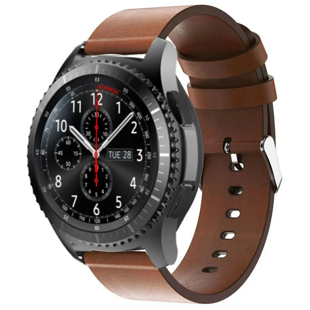 Ремешок из натуральной кожи для Samsung Gear S3 Frontier/Classic сменный Браслет смарт часов
