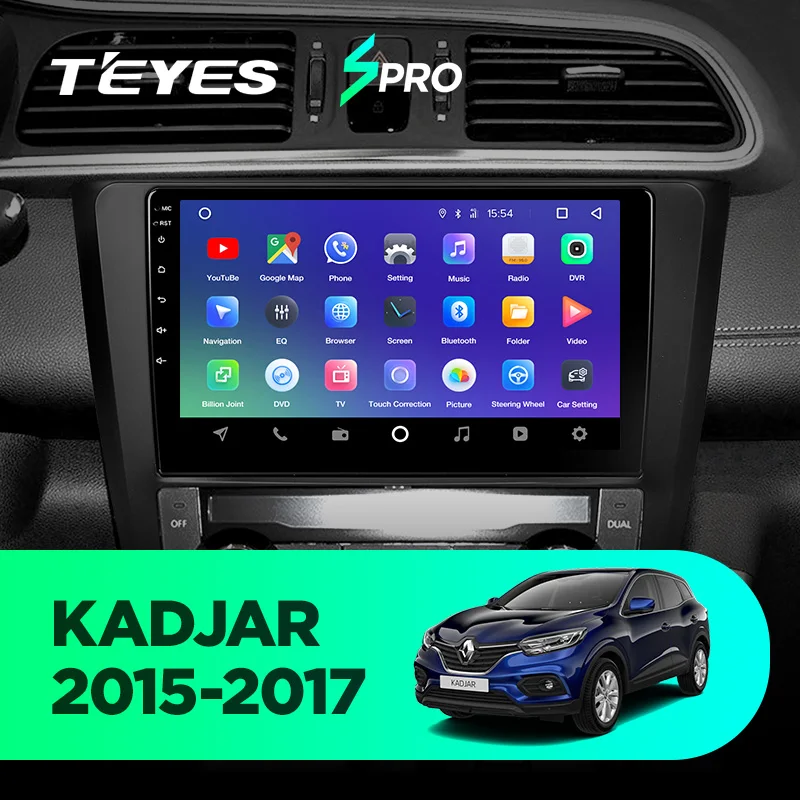 TEYES SPRO Штатная магнитола для Рено Каджар Renault Kadjar Android 8.1, до 8-ЯДЕР, до 4+ 64ГБ 32EQ+ DSP 2DIN автомагнитола 2 DIN DVD GPS мультимедиа автомобиля головное устройство