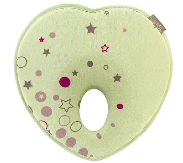 Милая детская подушка памяти для новорожденных, детская подушка для сна, позиционер для головы, предотвращающий плоскую головку, уход за ребенком#5 - Цвет: Зеленый
