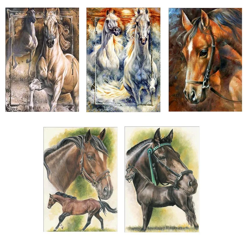 

ISHOWTIENDA 5D Embroidery Paintings Rhinestone Pasted DIY Diamond Painting Cross Stitch home decor