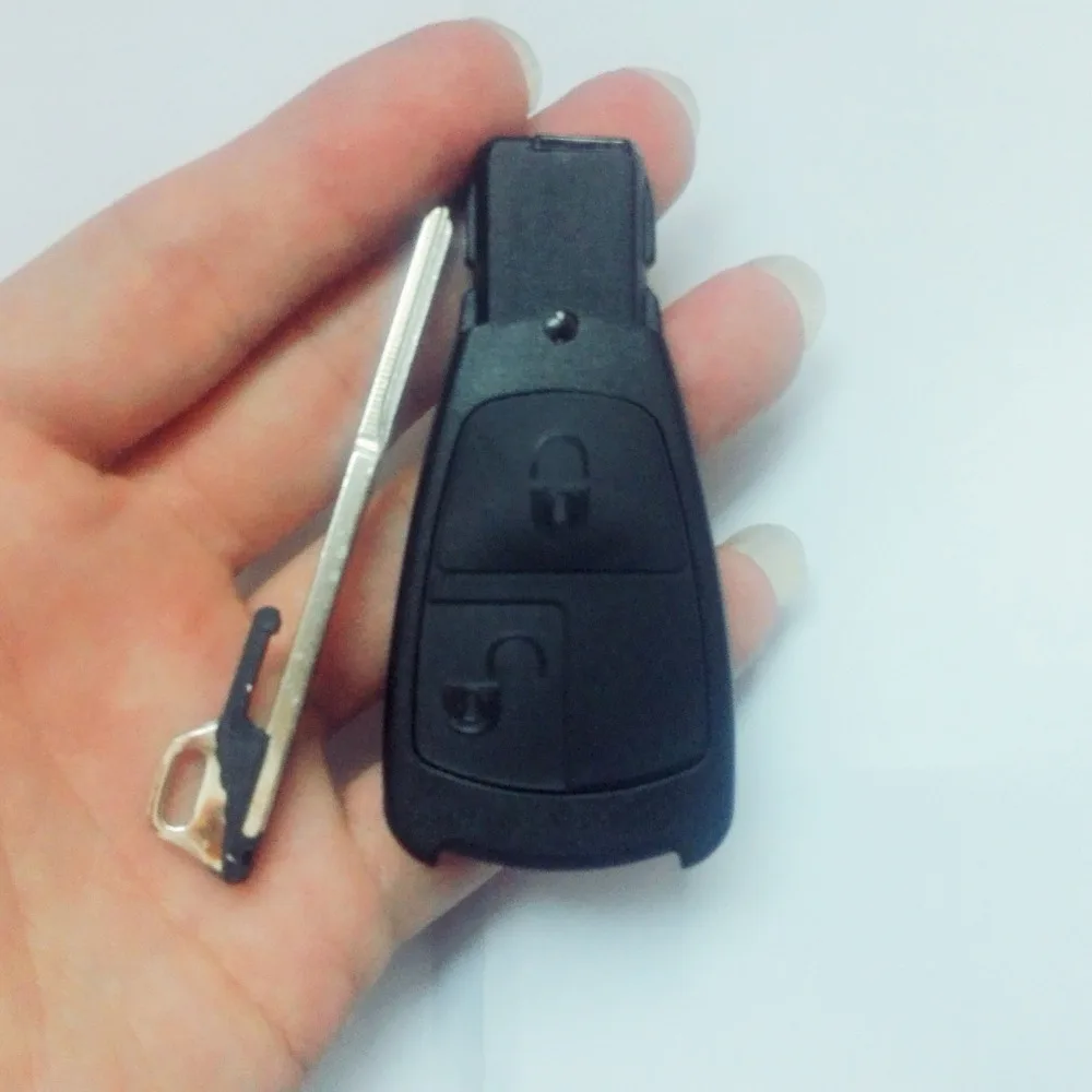 Чехол для ключей в старом стиле с 2 кнопками Benz Mercedes C180 1998-2004 W202 чехол смарт-карт