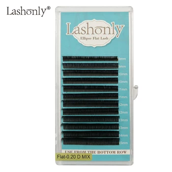 

Natural Matte Flat Eyelash Extensions Individual Mink Softer Ellipse Flat Lash Split Tips Ligther Volume Mixed Length Eye Lashes