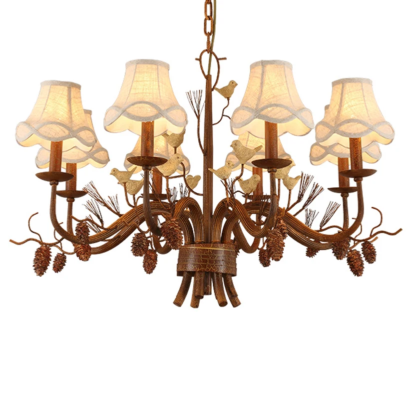 

led e14 American Iron Fabric Resin LED Lamp LED Light.Pendant Lights.Pendant Lamp.Pendant light For Dinning Room Foyer Bedroom