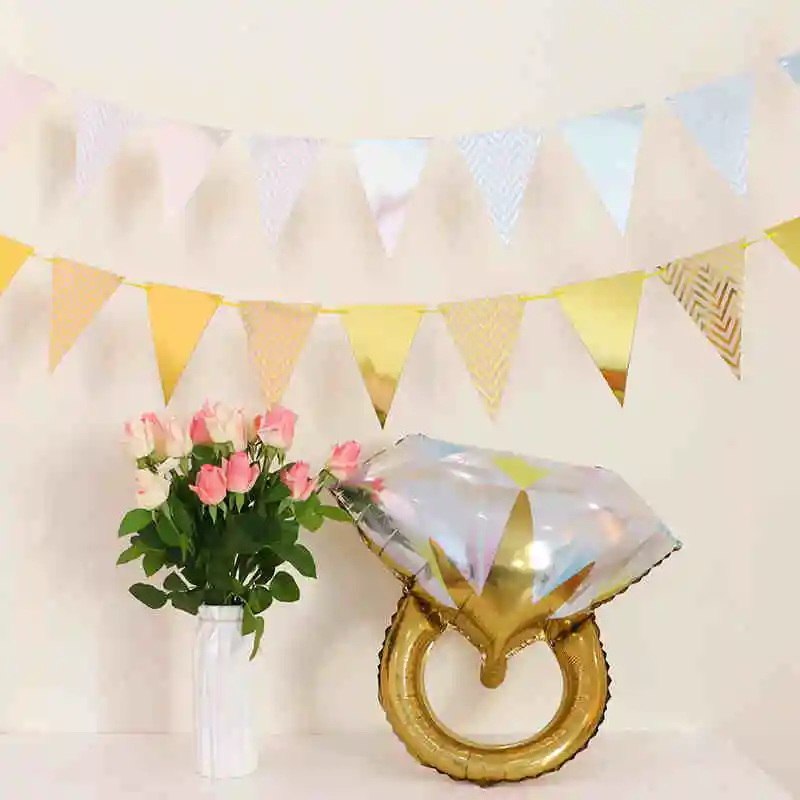 

Golden Silver Paper Garland bunting Banner Star Banner Nursery Kid Birthday Party Show Window Home Decoration