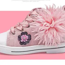 Neue kinderschuhe режим blumen kinder Freizeitschuhe Спортивная обувь kleinkind Prinzessin ботинки деним Цветочные блестка