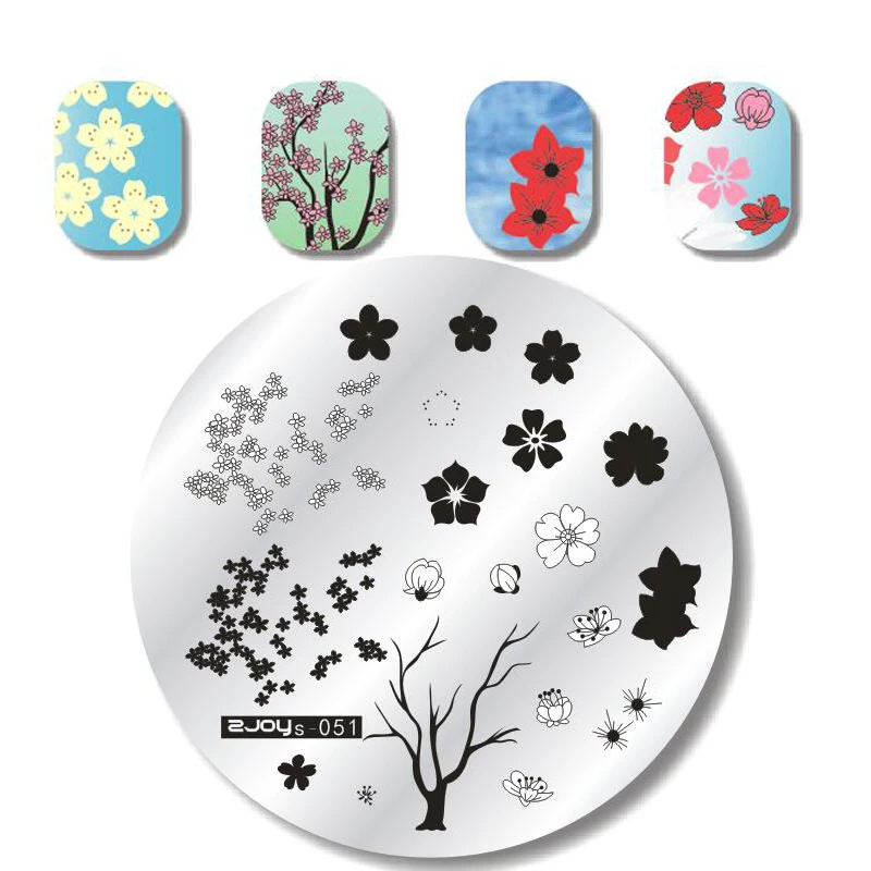 

WAKEFULNESS Nail Stamping Plates Flower Butterfly Geometry Animal Pattern DIY Manicure Stamping Plate for Nail Art Stecils Tools