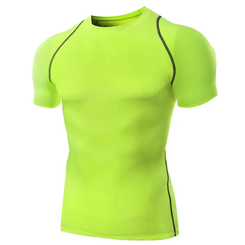 

Quick Dry Fitness ireland soccer jersey Round-Neck Short Sleeve Tops Outdoor Men Breathable T-Shirts Sports Slim Camisa
