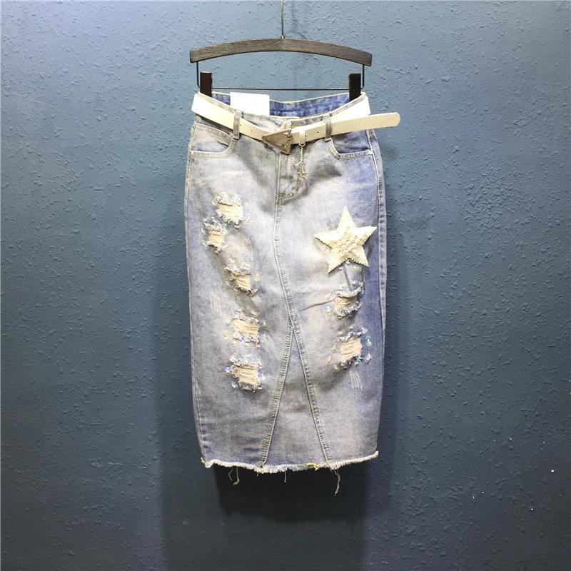 Большие длинные юбки с вышивкой павлина, женская джинсовая Ретро плиссированная юбка для женщин