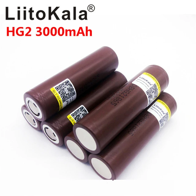 Liitokala HG2 18650 3000mAh батарея 3,6 v разрядка 30A выделенная батарея