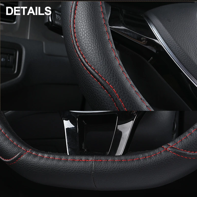 Volante de Volante de Carro em Forma de d Automotivos para Carros pu para Suzuki Capa Couro Swift Trança no Volante Acessórios 2020 9 Capas p direção