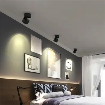 

LED Surface Mounted Ceiling Lamp Foldable 360 Degree Rotatable COB Background Spot Light 85-265V 5W/12W
