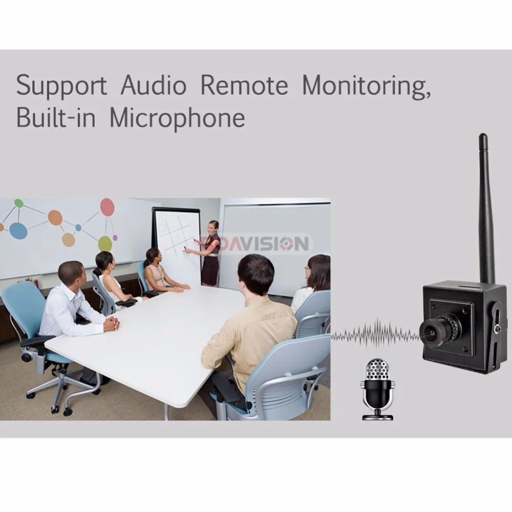 Мини HD 2MP Беспроводная IP камера Wifi 1080P CCTV сеть Wi Fi IMX 307 микрофон аудио SD карта Android