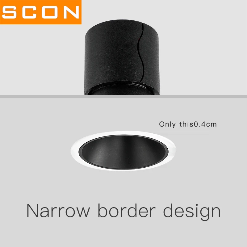 SCON 7w/12w светодиодный узкий прожектор 3500k белый гостиничный настенный светильник в