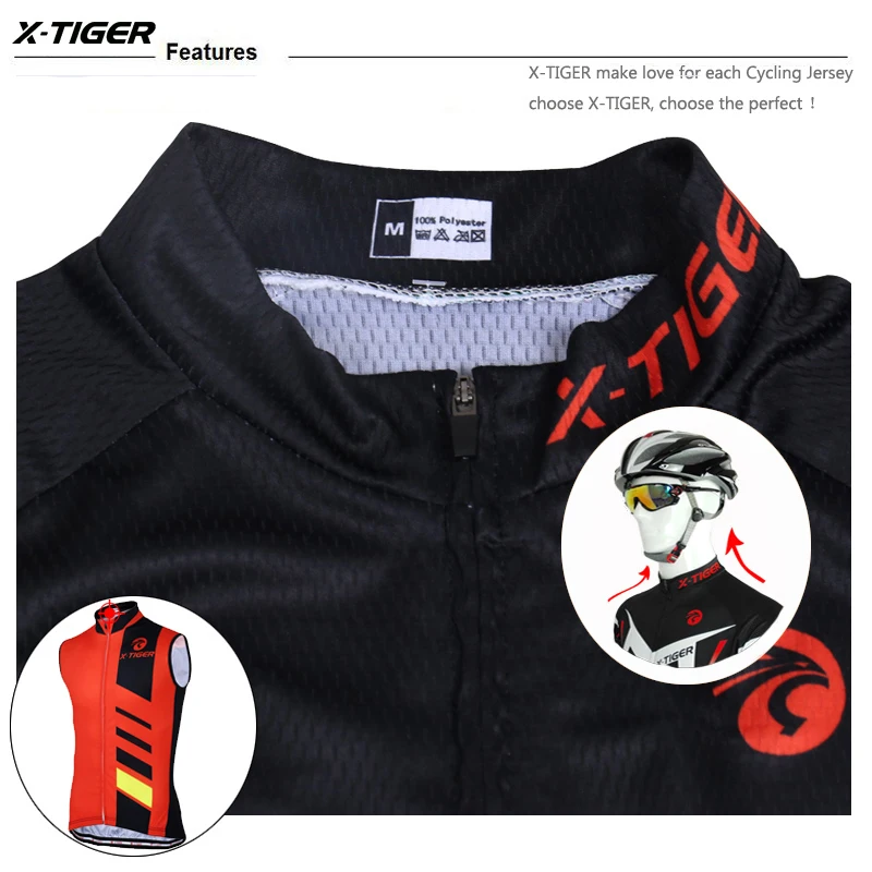 X-Tiger, без рукавов, Профессиональный жилет для велоспорта, джерси, одежда для горного велосипеда, одежда для велоспорта, одежда для велоспорта, одежда для езды на велосипеде