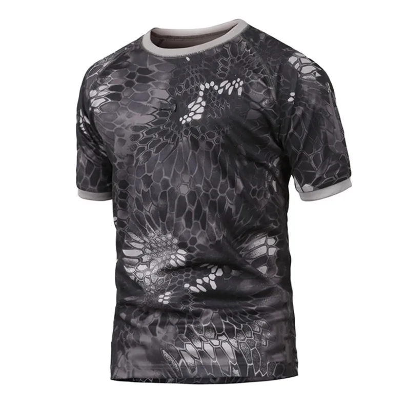 Мужская Военная армейская футболка, Мужская быстросохнущая верхняя одежда для охоты, Мужская футболка, футболки с коротким рукавом, походная тактическая рубашка для кемпинга