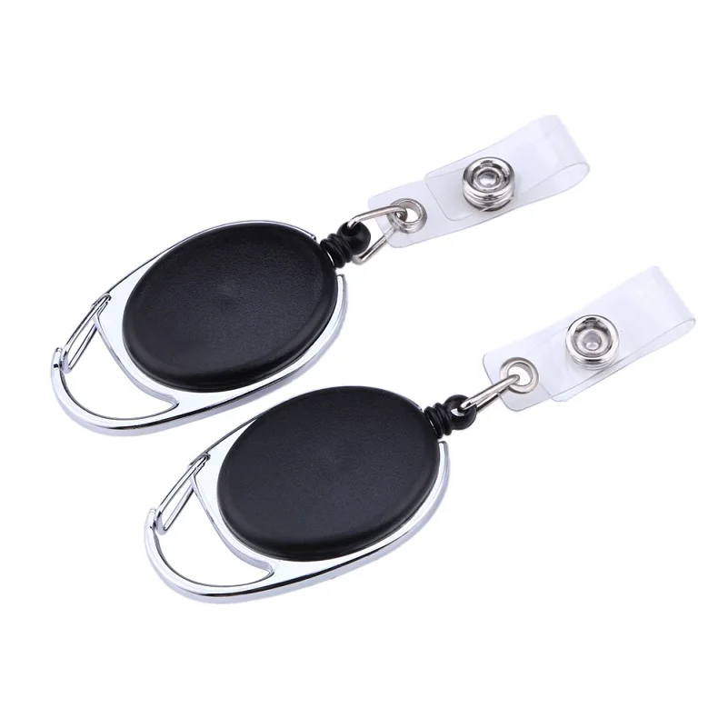 2-Sided Card Badge Holder Reel Retractable Lanyard For Credit ID Card Name Tag G