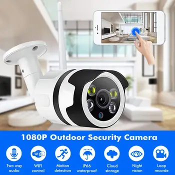 

1080P Wifi Wireless IP Surveillance Camera Outdoor Security Camera 98ft Night Vision / IP66 Waterproof / Cloud Storage / Motion