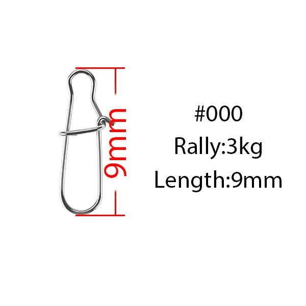 JACKFISH нержавеющая сталь поворотный безопасности защелки 50 шт./лот черный/серебристый Быстрый Зажим Замок вращающиеся Твердые кольца Рыбалка Разъем - Цвет: 000