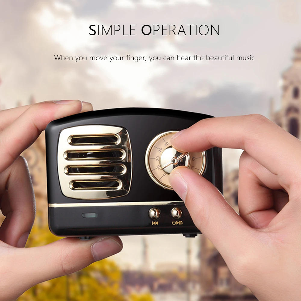 HM11 Retro Bluetooth Speaker Vintage Wireless Stereo Speaker Mini Outdoor Altavoz With Mic AUX Portable Handsfree Car Mp3 Player (6)