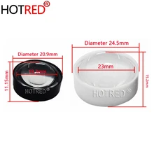 10-100 шт. 60 70 80 градусов 21 мм 23 мм светодиодный линзы коллиматор отражатель с черно-белым держателем Набор для 1 Вт 3 Вт 5 Вт высокой мощности Светодиодный светильник