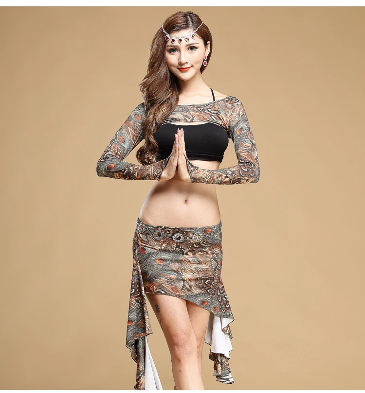Костюмы для восточных танцев костюм новый Для женщин хлопок танец Индии производительность Живота Услуги площадь практике платье