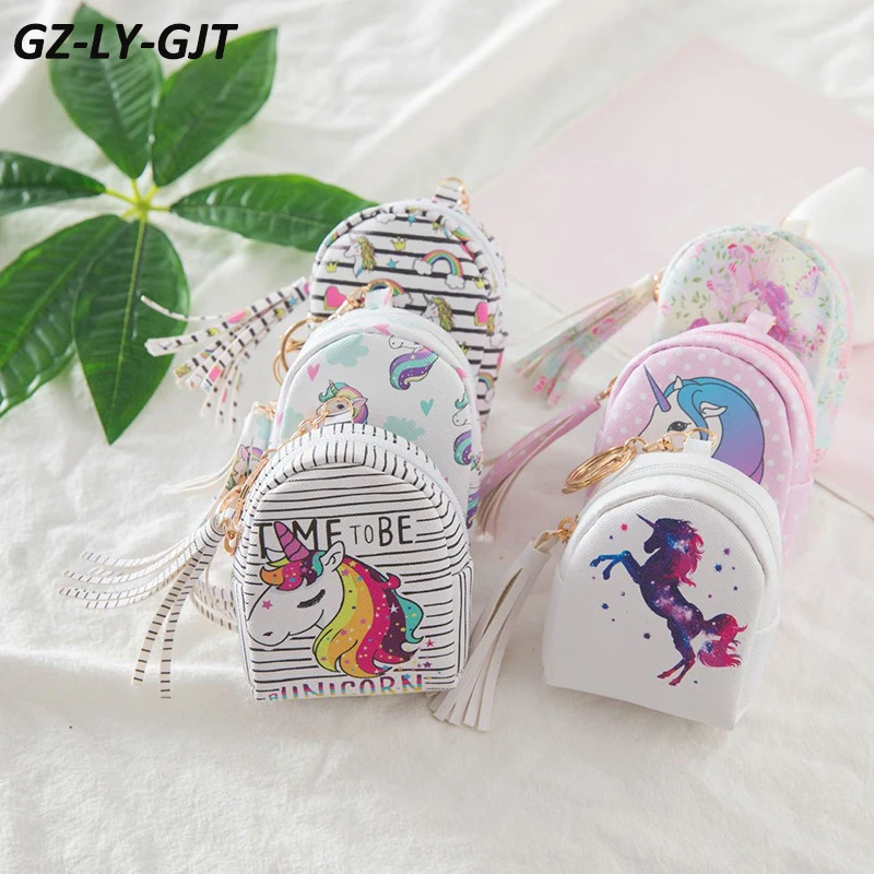 

Leather Cartoon Unicorn Coin Purses Women Wallets Small Cute Kawaii Card Holder Key Money Bags For Girls Ladies Purse Children