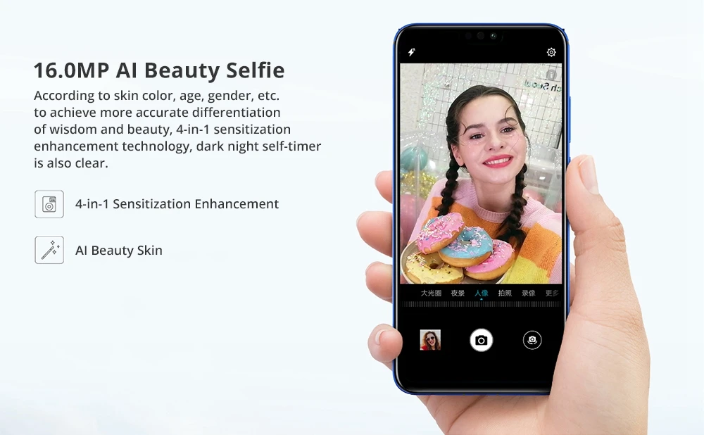 honor 8X global rom, 6,5 дюймовый экран, батарея 3750 мАч, двойная задняя камера 20 МП, Android 8,2, многоязычный смартфон