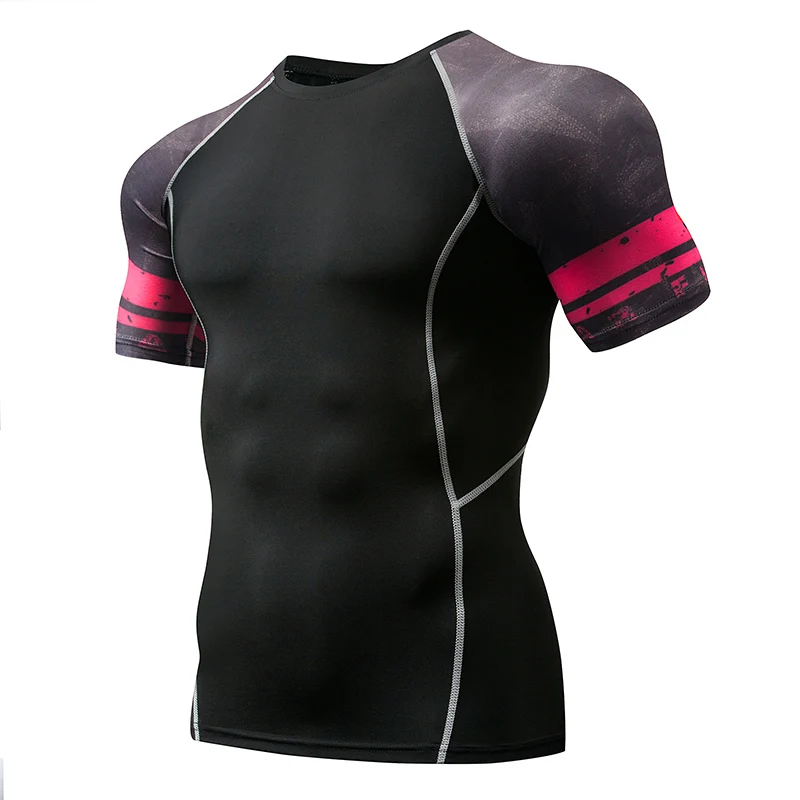 Череп 3D футболки с принтом обтягивающая мужская кофта тренажерный зал Велоспорт дышащая нижняя рубашка тренировки бодибилдинга фитнес велошорты - Цвет: TD80