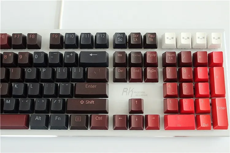 MP 104 ключи утолщение PBT двойной выстрел подсветка красный градиент Keycap OEM профиль для проводной USB механическая клавиатура